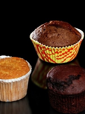 Muffin vegani con gocce di cioccolato